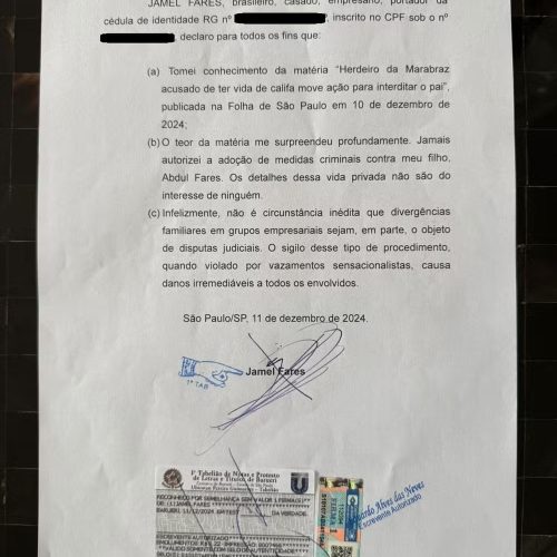 Pai e Filho Enterram Disputas Judiciais: Jamel e Abdul Fares Decidem pela Conciliação